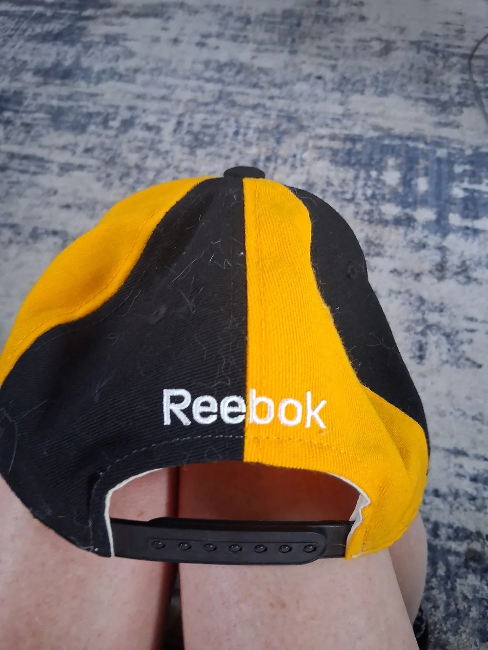 Reebok Black & Gold Split-Panel Men's Hat